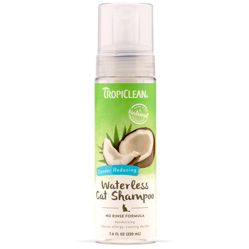 Tropiclean Dander Waterless Cat Grooming Shampoo 220ml