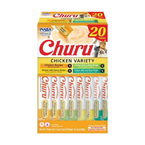 Inaba Churu Puree Lickable Cat Treats Chicken Variety Box 20 x 14g