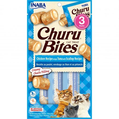 Inaba Churu Bites Cat Treat Tuna w/ Scallop 6 x 30g