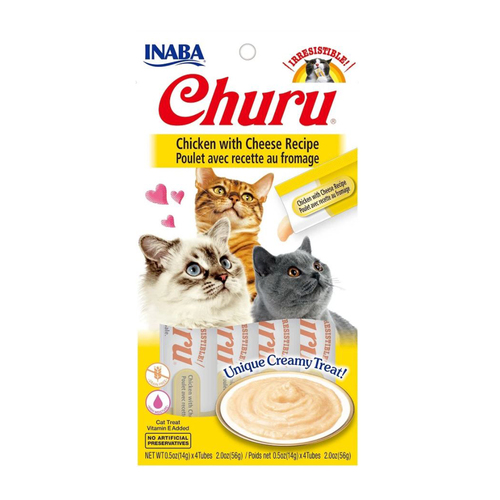 Inaba Churu Creamy Cat Treat Chicken w/ Cheese Recipe 6 x 56g