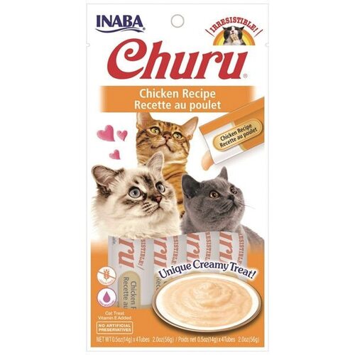 Inaba Churu Creamy Cat Treat Chicken Recipe 6 x 56g
