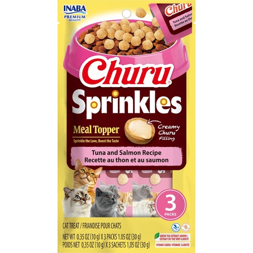 Inaba Churu Sprinkles Meal Topper Cat Treats Tuna & Salmon 6 x 30g