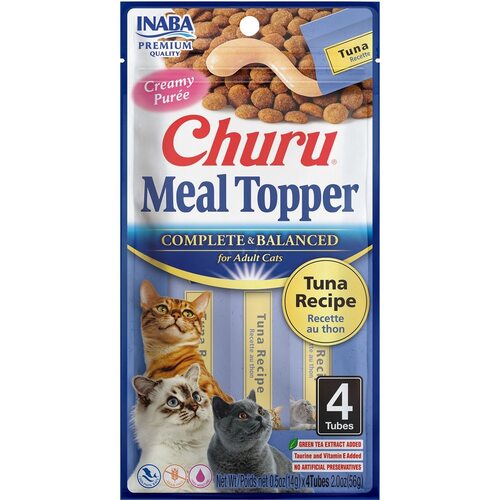Inaba Adult Churu Complete & Balanced Cat Meal Topper Tuna 6 x 56g