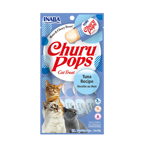 Inaba Churu Pops Cats Tasty Treat Tuna Recipe 6 x 60g