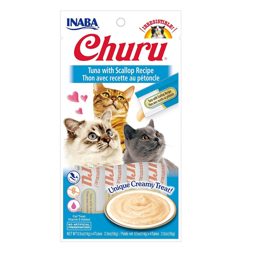 Inaba Churu Creamy Cat Treat Tuna w/ Scallop 6 x 56g