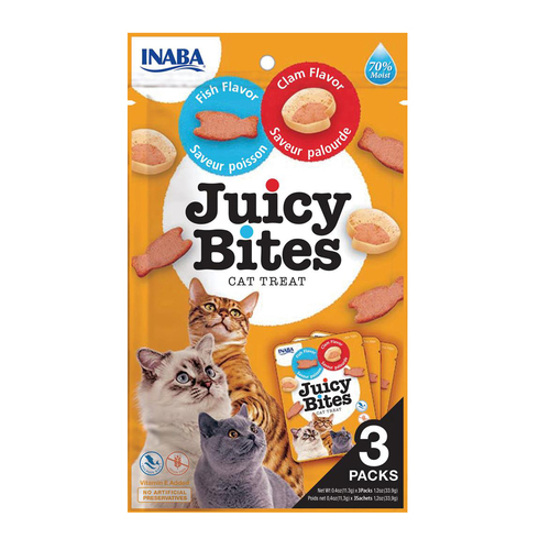 Inaba Juicy Bites Cat Treat Fish & Calm Flavor 6 x 34g