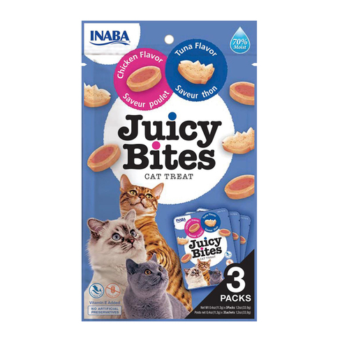 Inaba Juicy Bites Cat Treat Tuna & Chicken Flavor 6 x 34g
