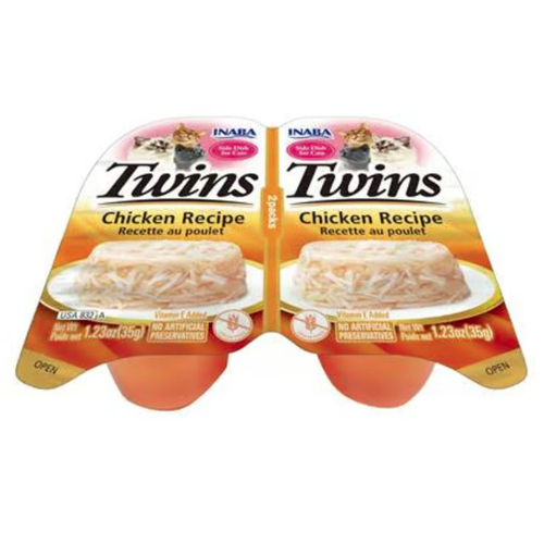 Inaba Twins Grain Free Pet Cat Food Treats Chicken Recipe 70g x 6