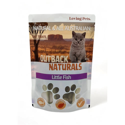Loving Pets Outback Naturals Little Fish Natural Cat Treats 80g