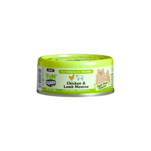 Yumguard Kitten 2+ Months Optimal Growth Wet Cat Food Chicken & Lamb 12 x 60g