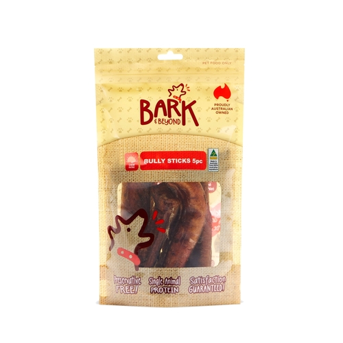 Bark & Beyond Bully Sticks Natural Pet Dog Chew Treats 5 Pack