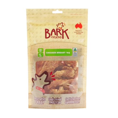 Bark & Beyond Chicken Breast Natural Pet Dog Tasty Chew Treats 1kg