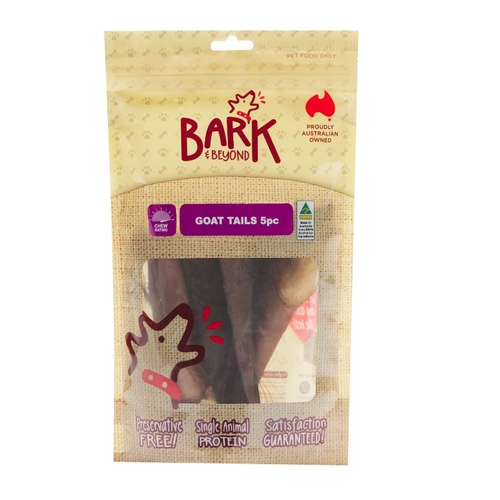 Bark & Beyond Goat Tails Dental Pet Dog Training Treats 5 Pack