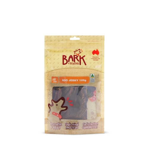 Bark & Beyond Roo Jerky Single Protein Pet Dog Dental Chew Treats 120g