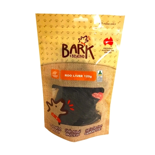 Bark & Beyond Roo Liver Single Protein Pet Dog Training Treats 120g