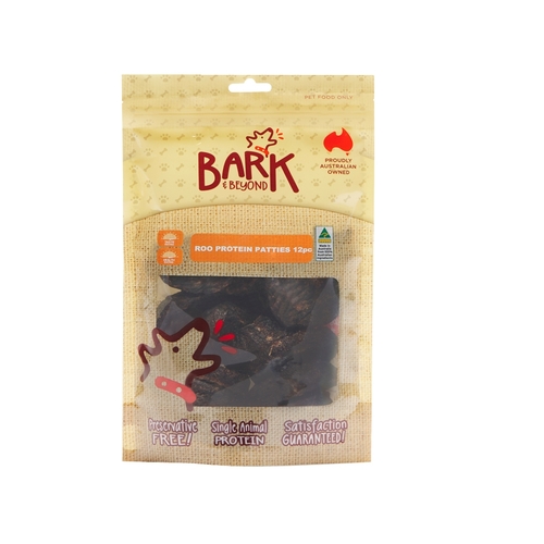 Bark & Beyond Roo Protein Patties Pet Dog Dental Chew Treats 12 Pack