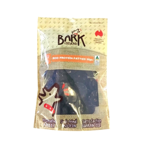 Bark & Beyond Roo Protein Patties Pet Dog Dental Chew Treats 50 Pack
