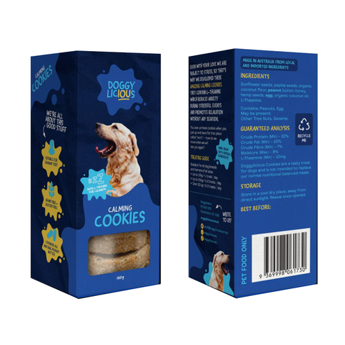 Doggylicious Calming Cookies Dogs Tasty Treats 180g