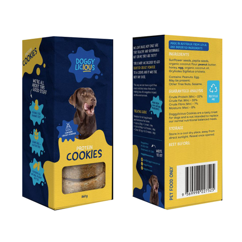 Doggylicious Protein Cookies Dogs Tasty Treats 180g