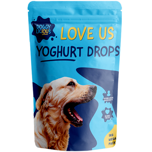Doggylicious Love Us Yoghurt Drops Pet Dog Training Treats 1kg