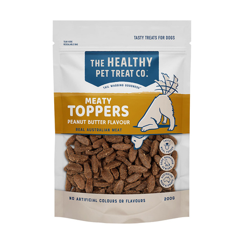 Healthy Pet Treat Co Meaty Toppers Peanut Butter Flavour Dog Treats 200g
