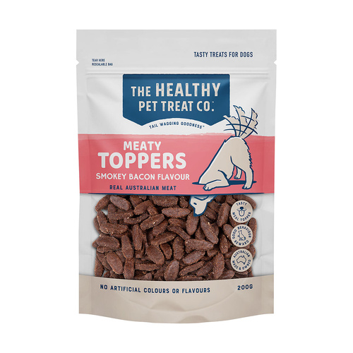Healthy Pet Treat Co Meaty Toppers Smokey Bacon Flavour Dog Treats 200g