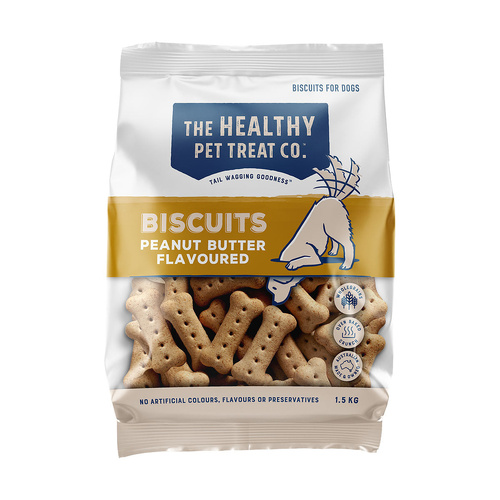 Healthy Pet Treat Co Biscuits Peanut Butter Flavoured Dog Treats 1.5kg