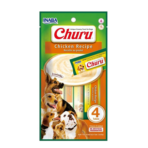 Inaba Churu Natural Dog Treat Chicken Recipe 6 x 56g