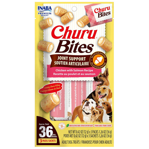 Inaba Churu Bites Joint Support Dog Training Treats Chicken with Salmon 6 x 30g