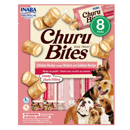 Inaba Churu Bites Dog Treat Chicken w/ Salmon 6 x 96g