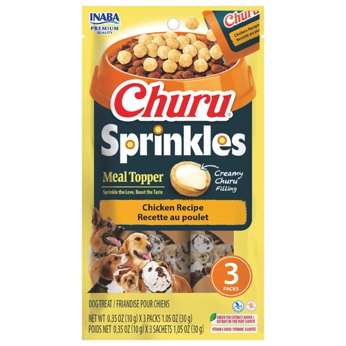 Inaba Churu Sprinkles Meal Topper Dog Treats Chicken Recipe 6 x 30g