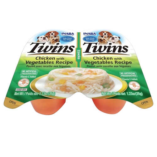 Inaba Twins Pet Dog Treats Chicken w/ Vegetables Recipe 70g x 6