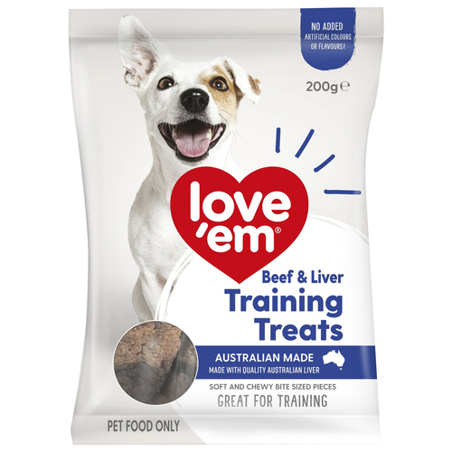 Love Em Dog Food Beef & Liver Training Mini Treats 5 x 200g