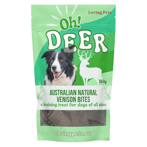 Loving Pets Oh Deer Australian Natural Venison Bites Dog Training Treats 150g