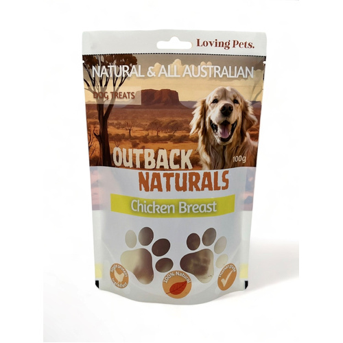 Loving Pets Outback Naturals Chicken Breast Natural Dog Treats 100g
