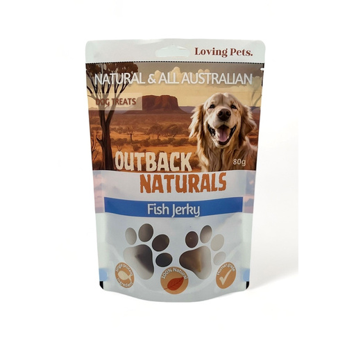 Loving Pets Outback Naturals Fish Jerky Dog Training Treats 80g