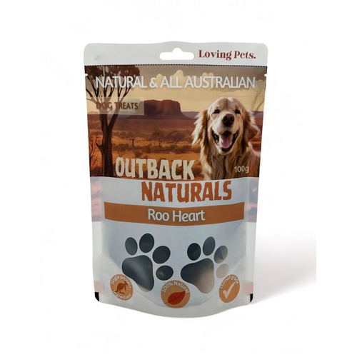 Loving Pets Outback Naturals Roo Heart Dog Training Treats 100g
