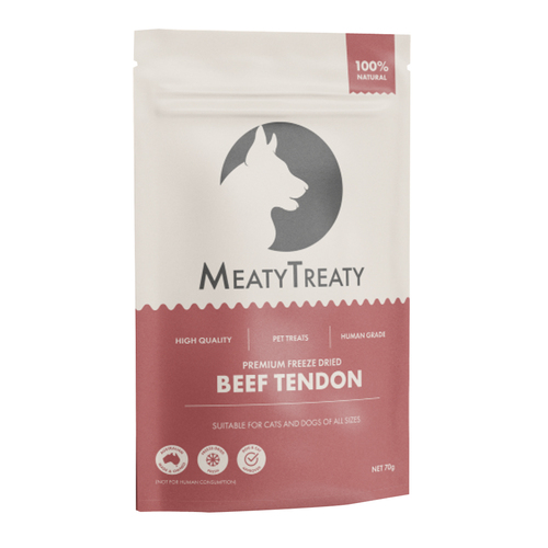 Meaty Treaty Premium Freeze Dried Cats & Dogs Treat Beef Tendon 70g