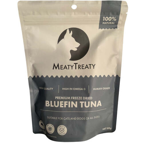 Meaty Treaty Premium Freeze Dried Cats & Dogs Treat Bluefin Tuna 80g