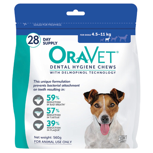 Oravet Dental Hygiene Chews for Small Dogs 4.5-11kg 28 Pack 560g