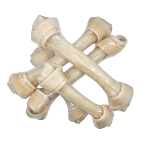 Petrite Knot Bone Rawhide Pet Dog Dental Chew Treats 5" 25pcs