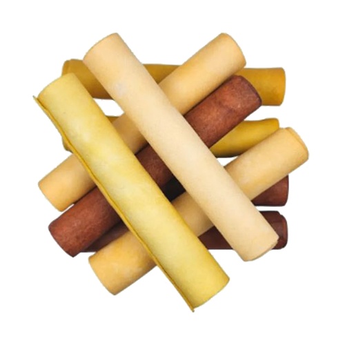 Petrite Rib Roll Rawhide Dog Dental Chew Treats Filled Chicken 6" 20pcs