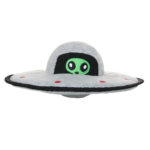 Tuffy Alien UFO Interactive Play Pet Dog Squeaker Toy 25 x 10cm
