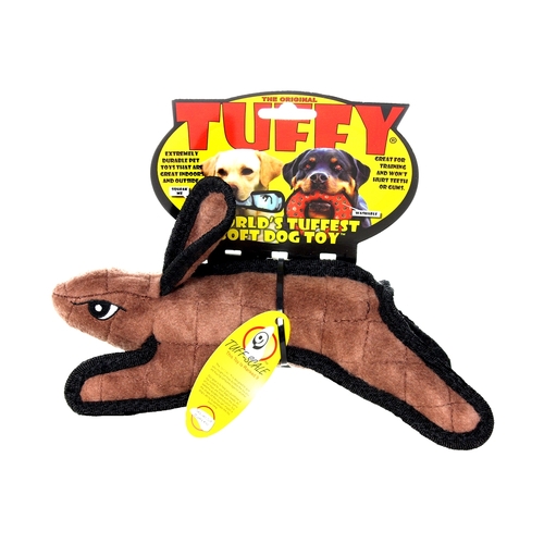 Tuffy Barnyard Series Jr Rabbit Interactive Plush Dog Squeaker Toy Junior