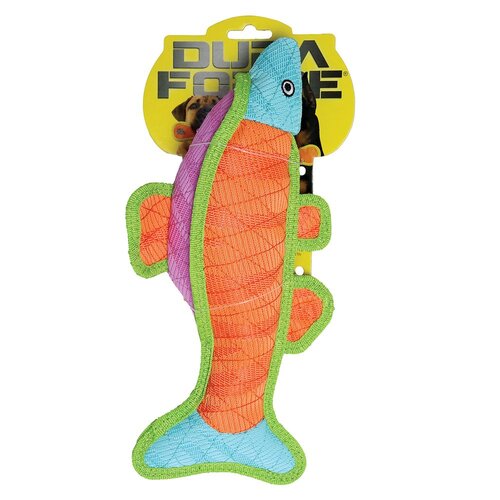 DuraForce Fish Tuff Scale 9 Interactive Dog Squeaker Toy 29.5 x 14.5 x 7cm