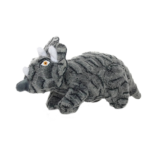 Tuffy Mighty Dinosaur Jr Triceratops Interactive Play Dog Squeaker Toy Junior
