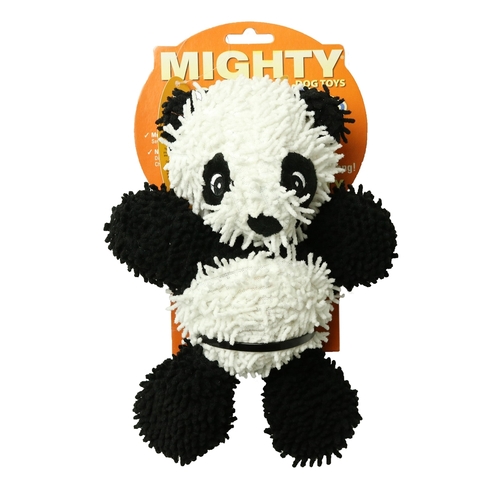 Tuffy Mighty Microfibre Ball Panda Plush Dog Squeaker Toy Medium