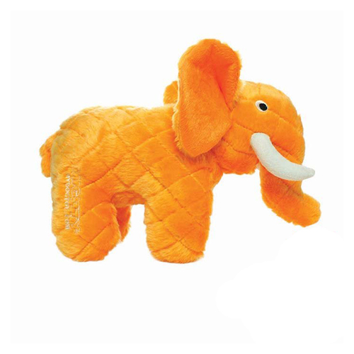 Tuffy Mighty Toy Safari Series Ellie The Elephant Plush Dog Toy Orange