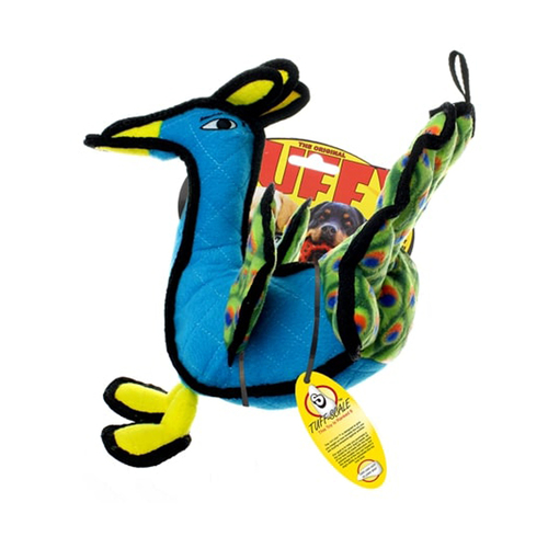Tuffy Zoo Animal Series Peacock Interactive Play Dog Squeaker Toy