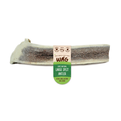 WAG Split Deer Antler Long Lasting Natural Dog Chew Treat Large